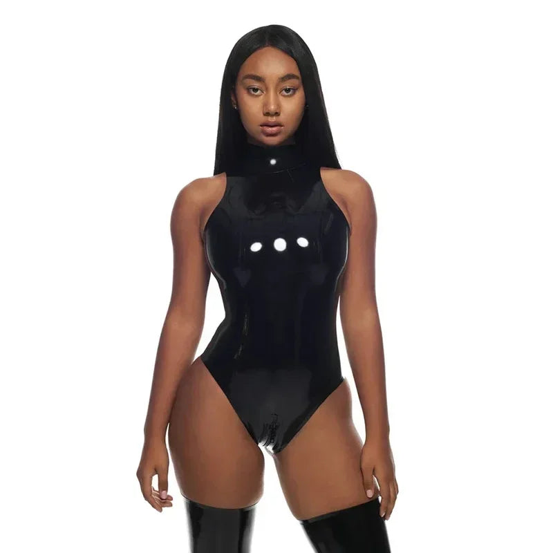 BLACK SHINE BODYSUIT