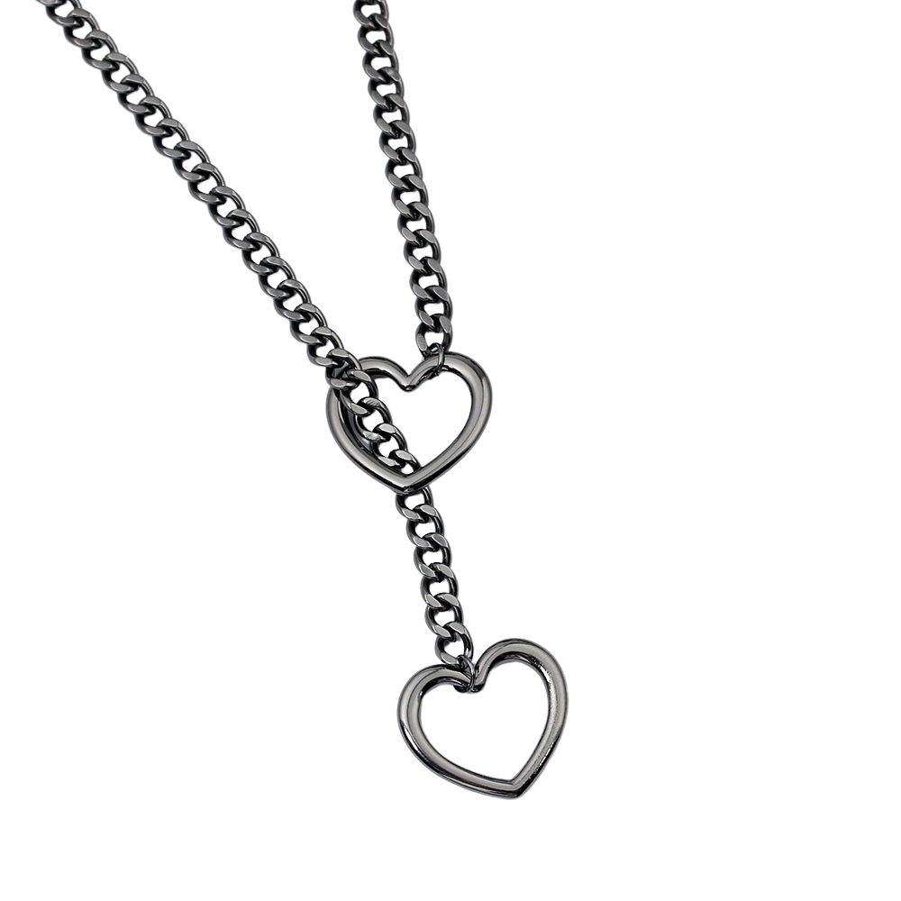 METAL HEARTS NECKLACE