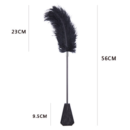 FEATHER TICKLER WITH LEATHER PADDLE