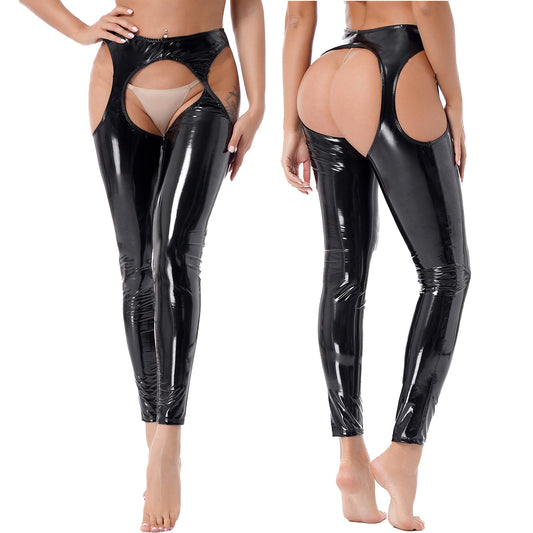 LATEX CUT-OUT LEGGINGS