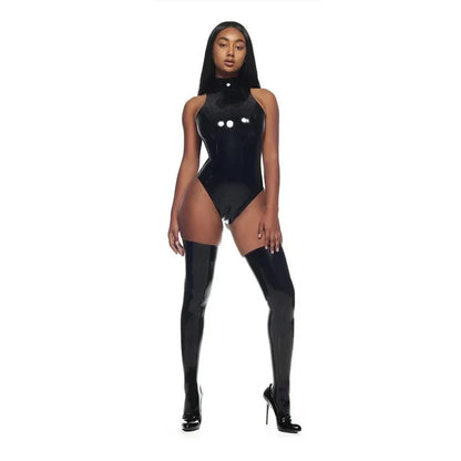 BLACK SHINE BODYSUIT