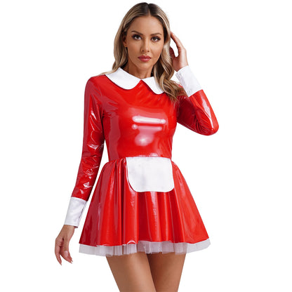 SHINY FRENCH MAID COSPLAY COSTUME